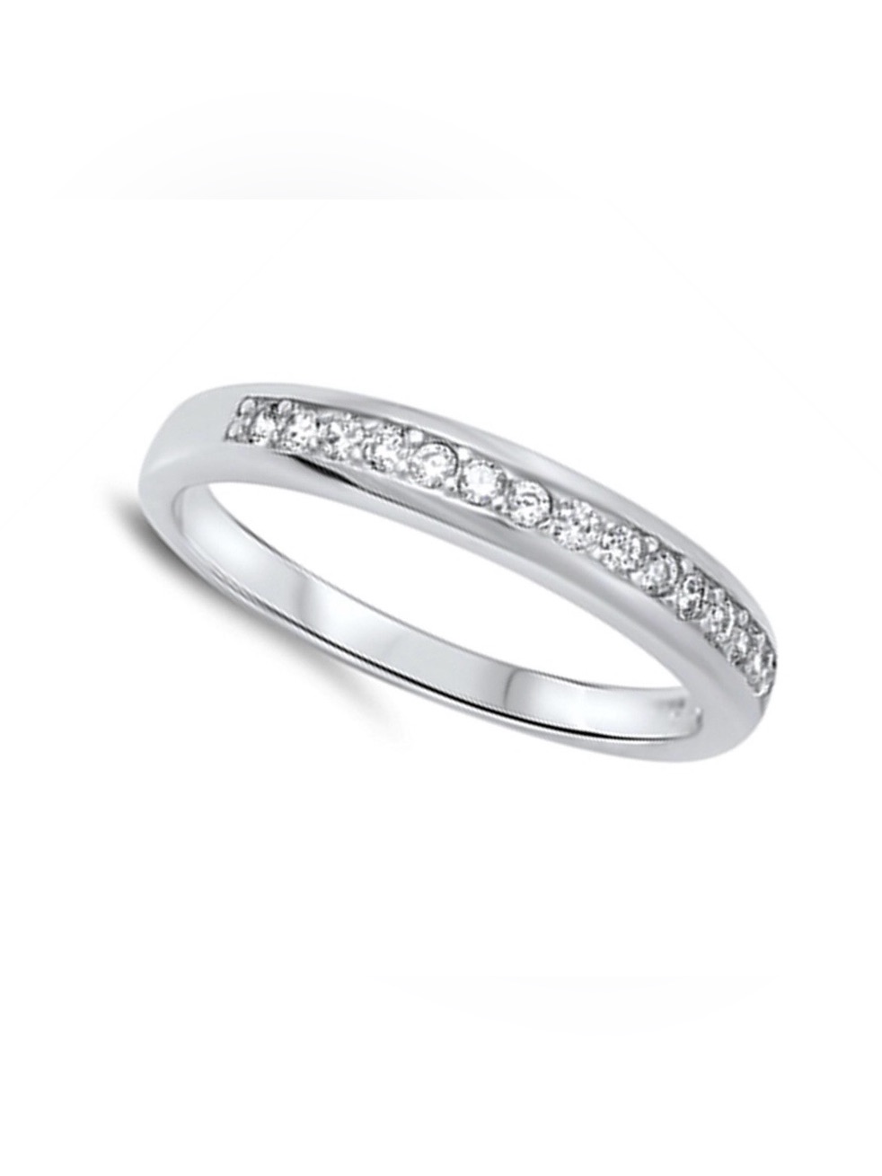 Classic White Gold Diamond Pav Band - Women Jewelry